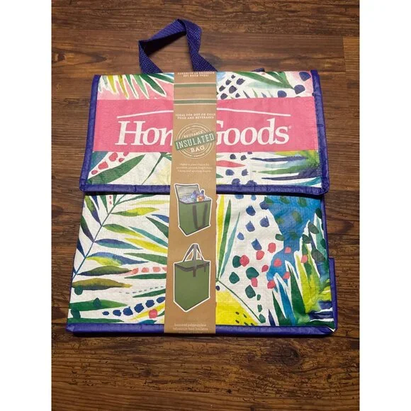 6-Reusable HomeGoods- Insulated Bag Hot or Cold Zippered Handles New with Tag - Picture 12 of 13